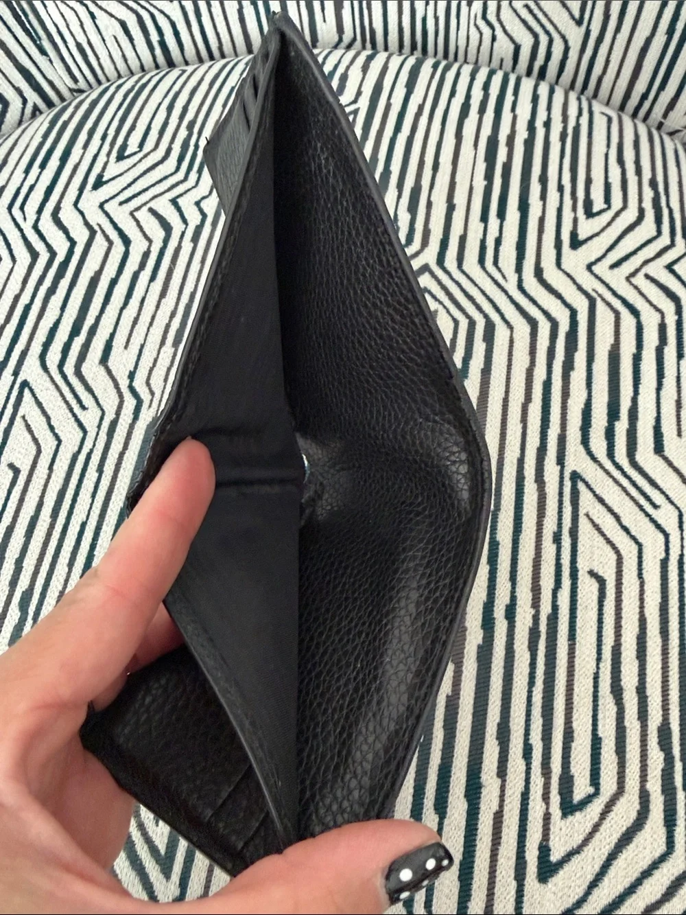 Salvatore Ferragamo Men's Black Embossed Leather Bifold Wallet